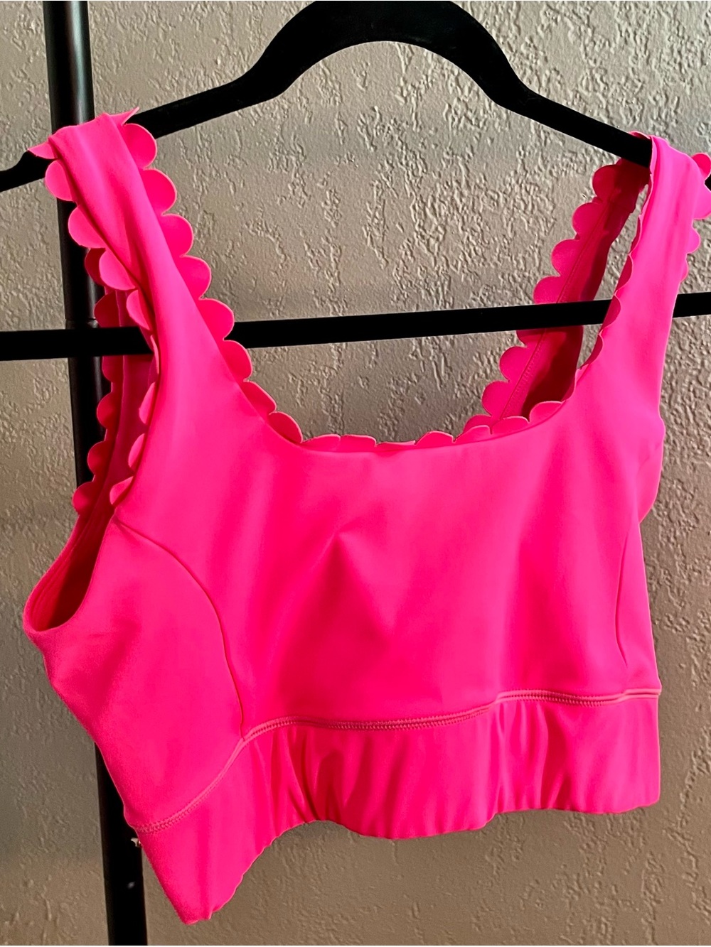 IVL Collective Women’s Scallop-Edge Sports Bra - Neon Pink